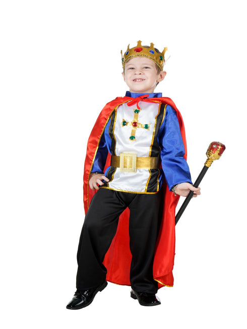 BookMyCostume Fairytale Prince Charming with King Scepter Combo Kids Fancy Dress Costume | Halloween Theme | Imported